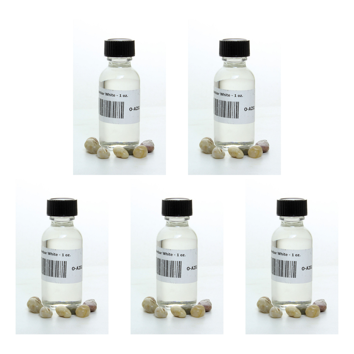 Amber White Burner oil 1 oz pack of 5 bottles