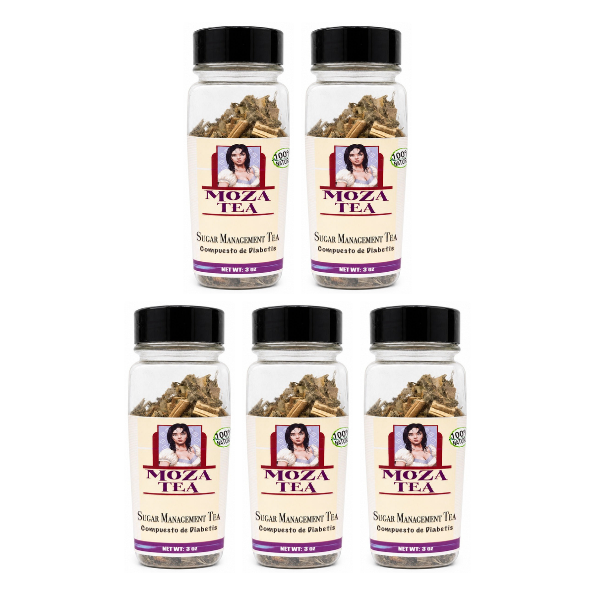 Moza Herbal Tea pack of 5 jars
