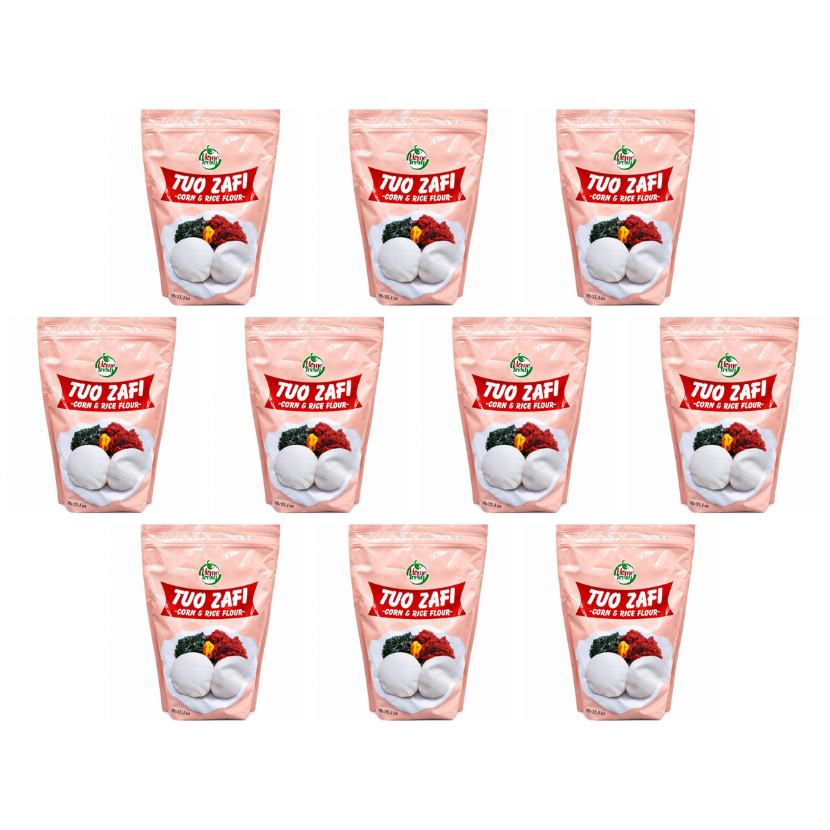 African Delights HomeFresh Tuo Zafi Corn & Rice Flour pack of 10 bags
