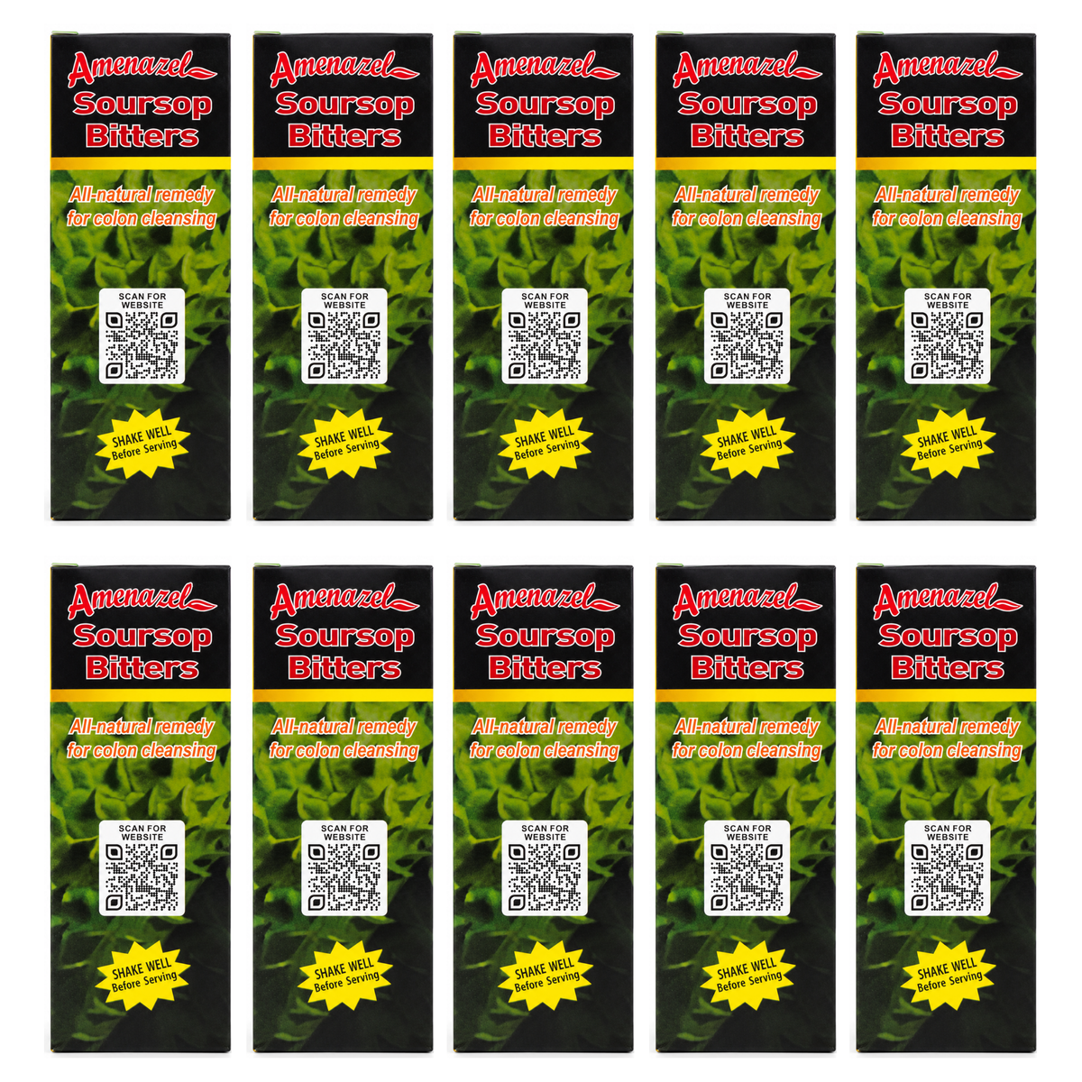 Amenazel Soursop Bitters 16oz pack of 10 bottles