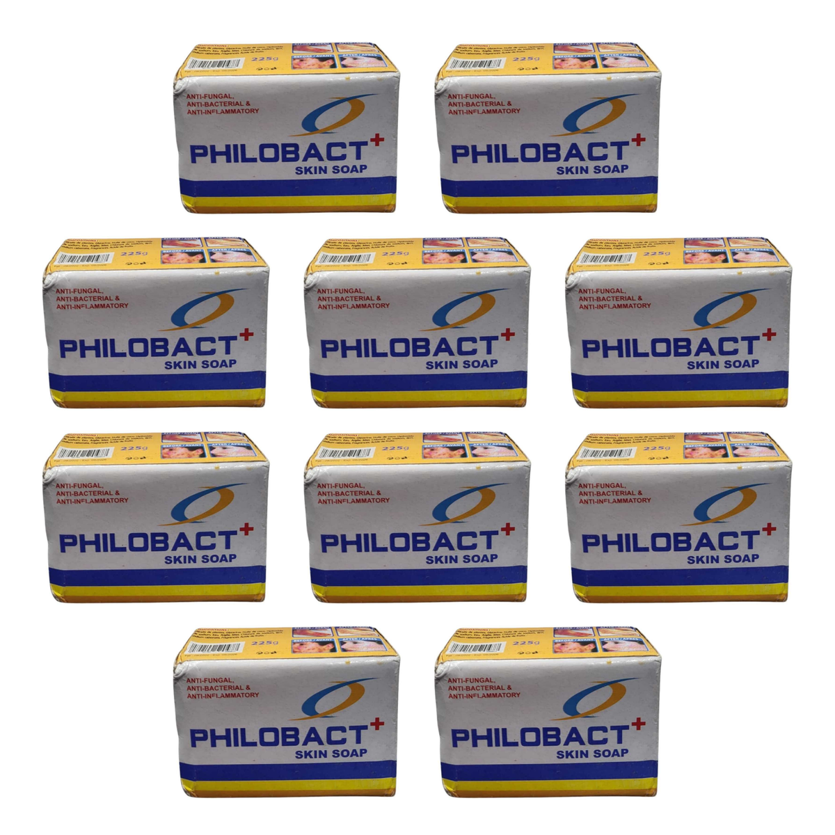 Philobact+ Skin Soap 225g pack of 10 bars