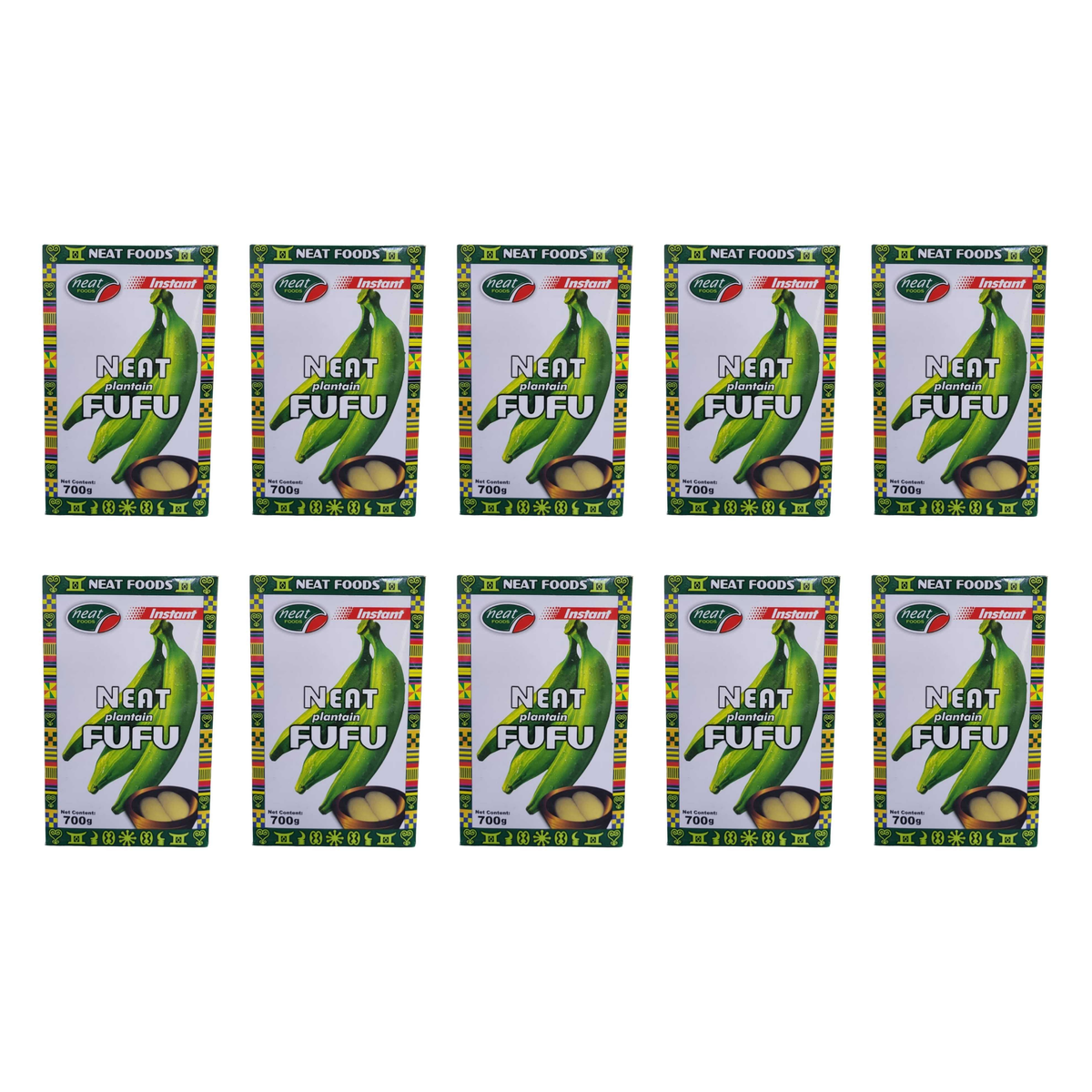 Neat Plantain Fufu 700g pack of 10 boxes