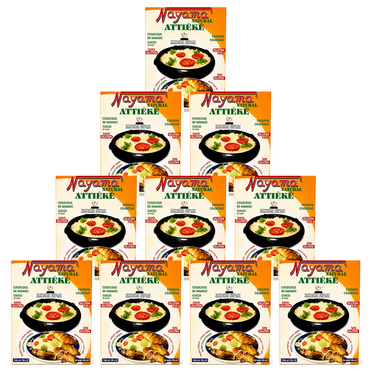 Nayama Attieke Cassava Couscous pack of 10 boxes