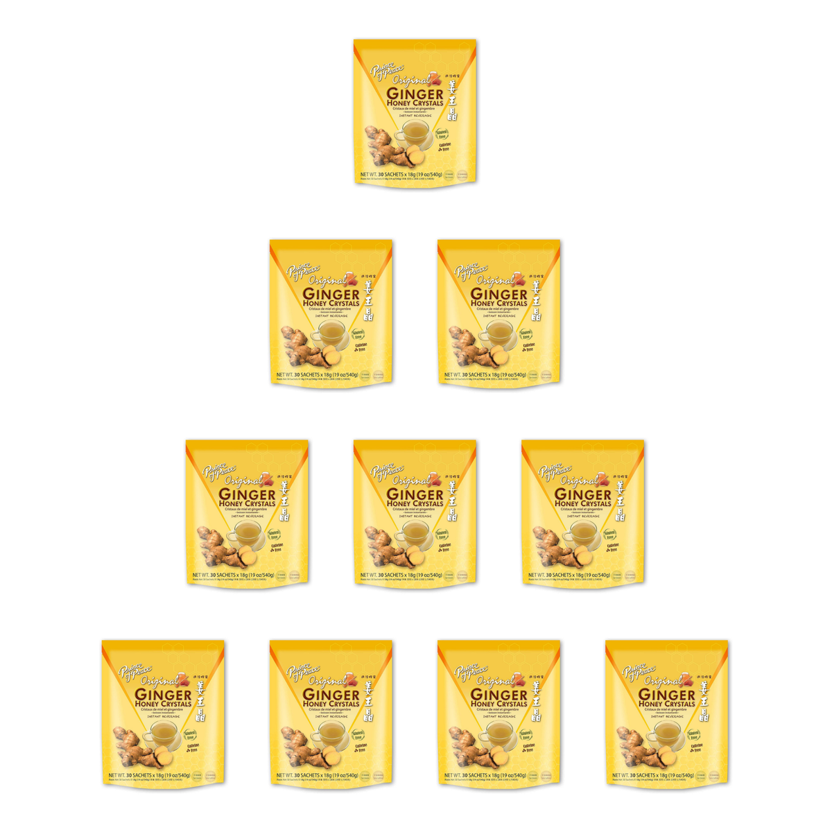 Prince of Peace Ginger Honey Crystals pack of 10 bags