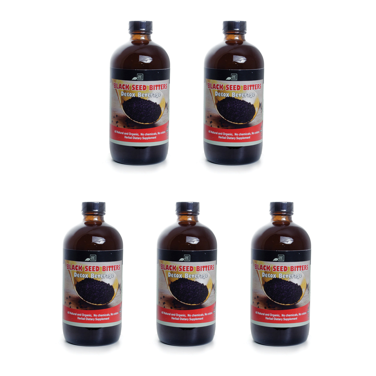 Black Seed Bitters 16 oz pack of 5 bottles