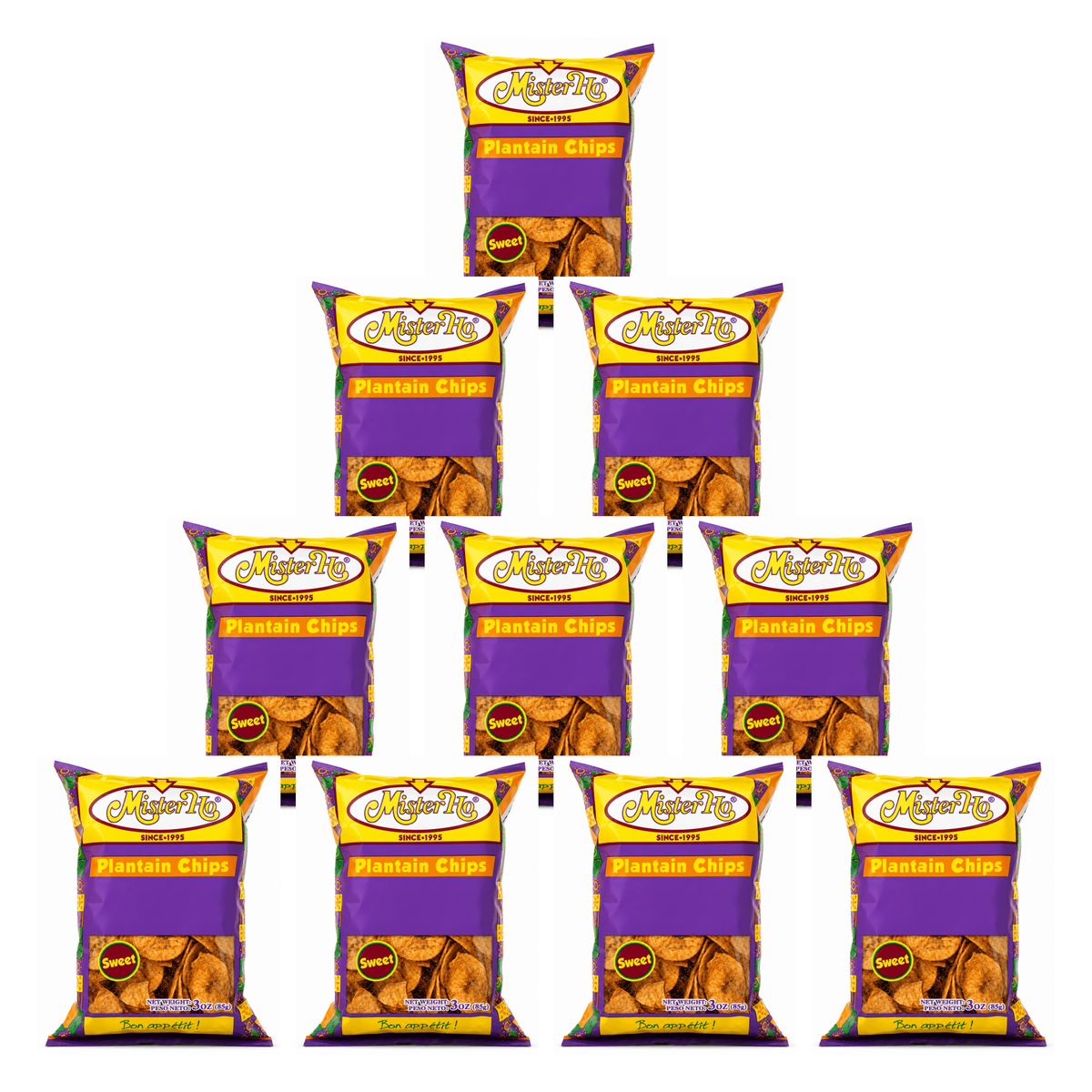 Mister Ho Plantain Chips pack of 10 bags