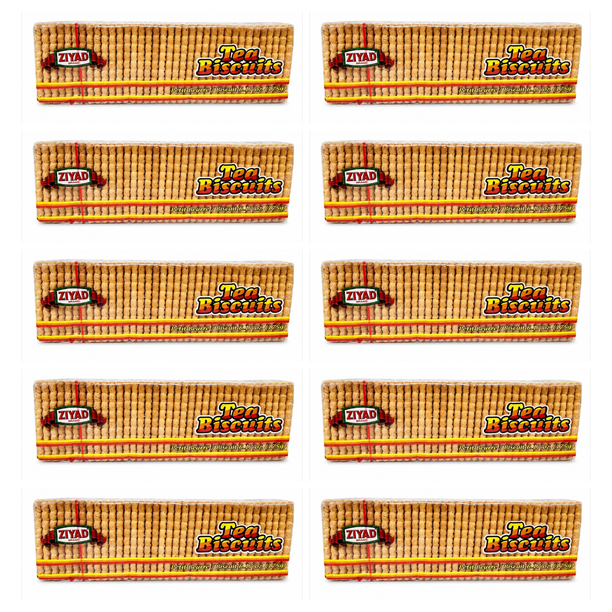 Ziyad Tea Biscuits 175g pack of 10 packs