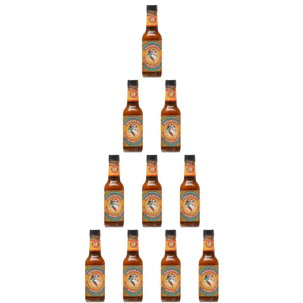 Pickapeppa Mango Sauce 5 oz, Hot Mango pack of 10 bottles