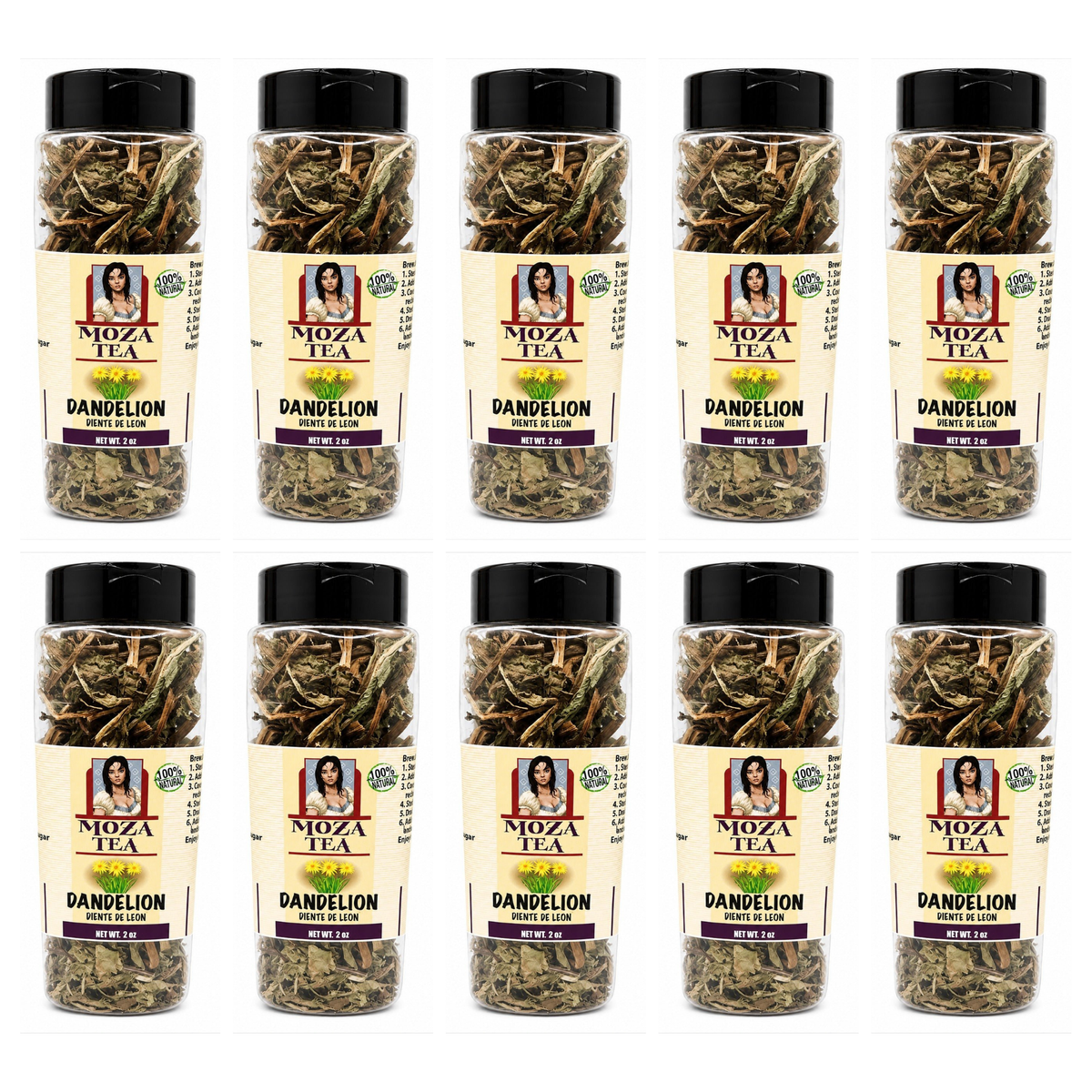 Moza Dandelion Herbal Tea pack of 10 jars