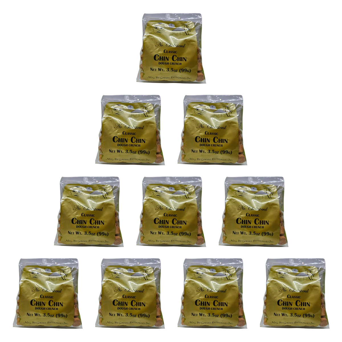 Dough Crunch Classic Chin Chin 3.5 oz pack of 10 bags