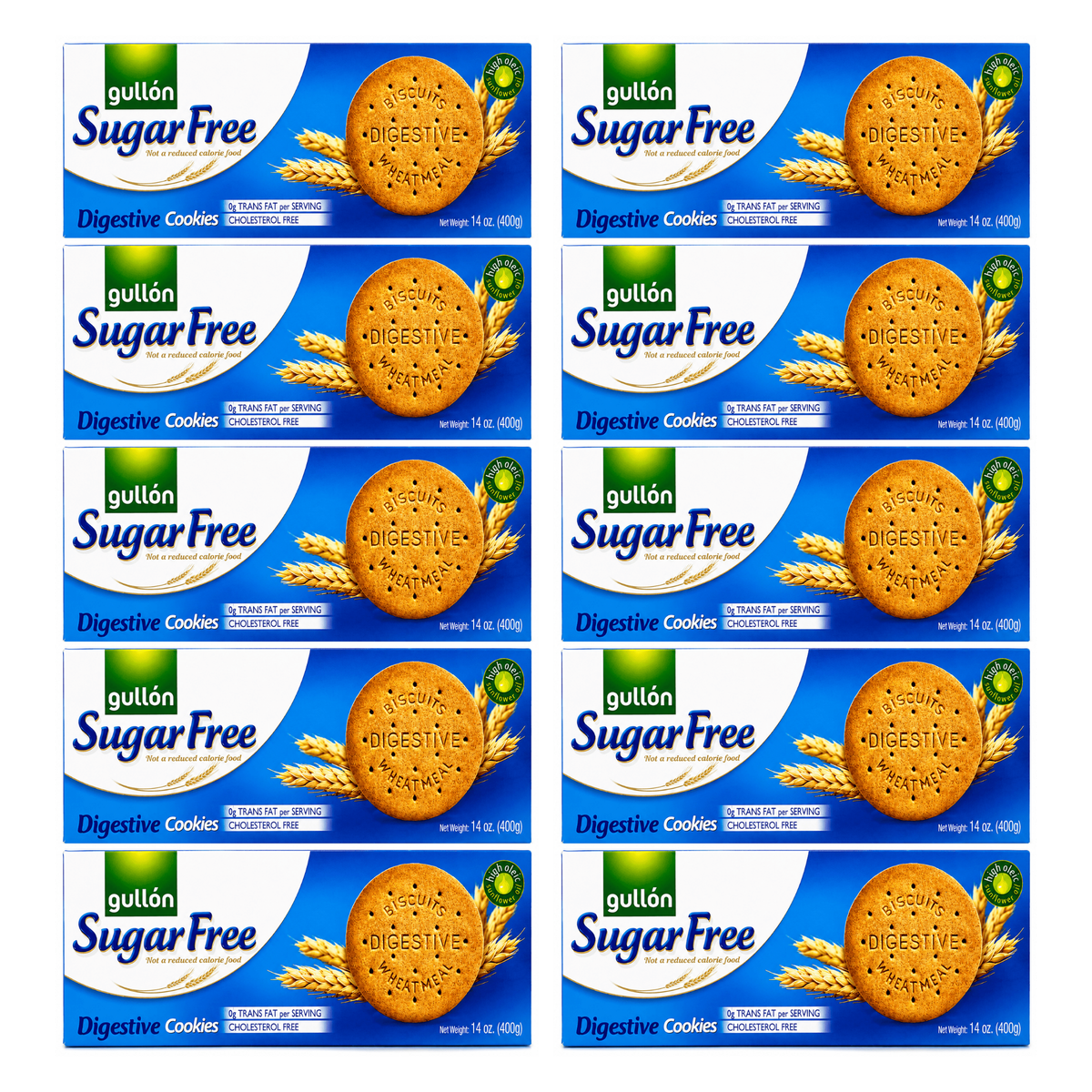 Gullon Sugar Free Digestive Biscuits pack of 10 boxes