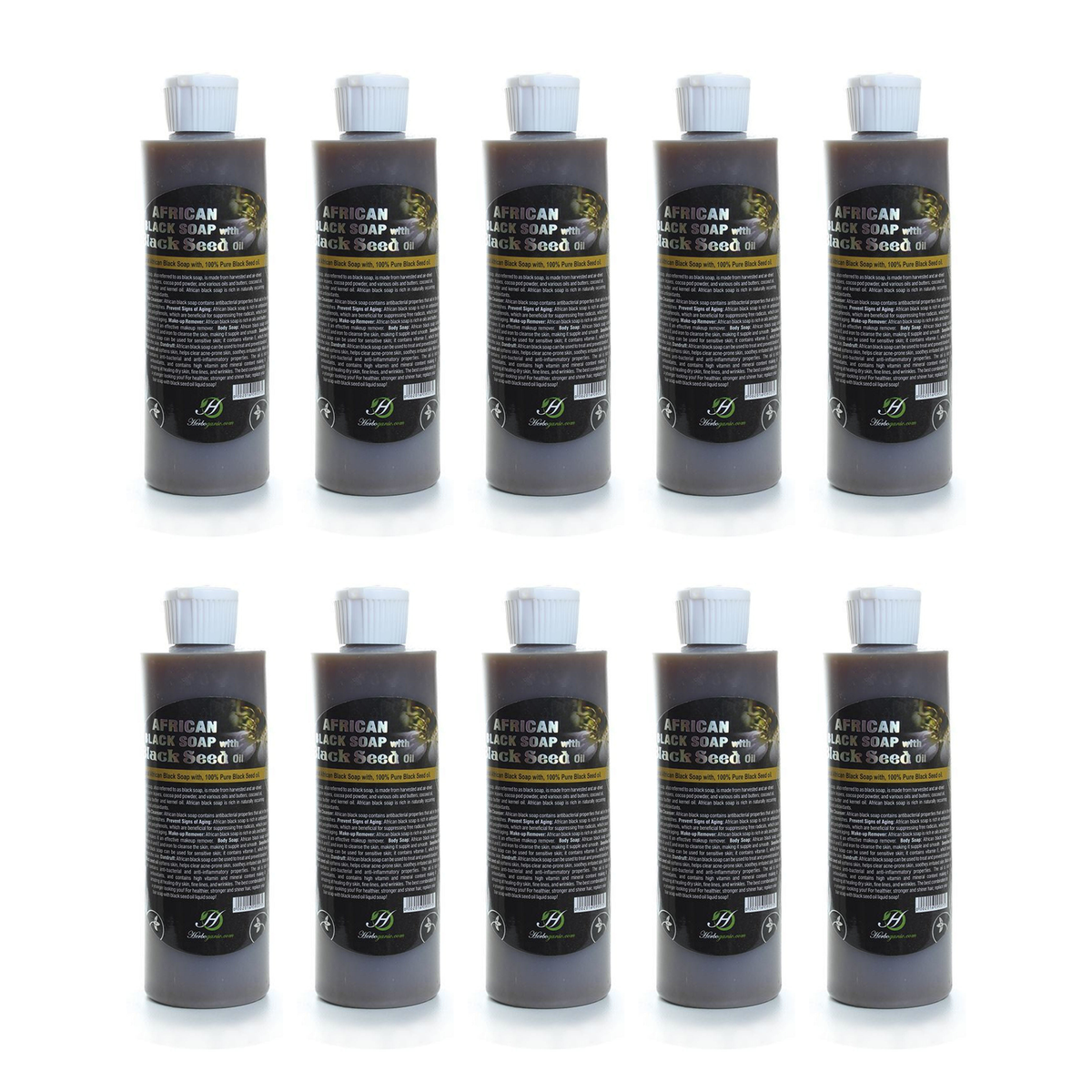 Black Seed Oil Liquid Black Soap pack of 10 bottles