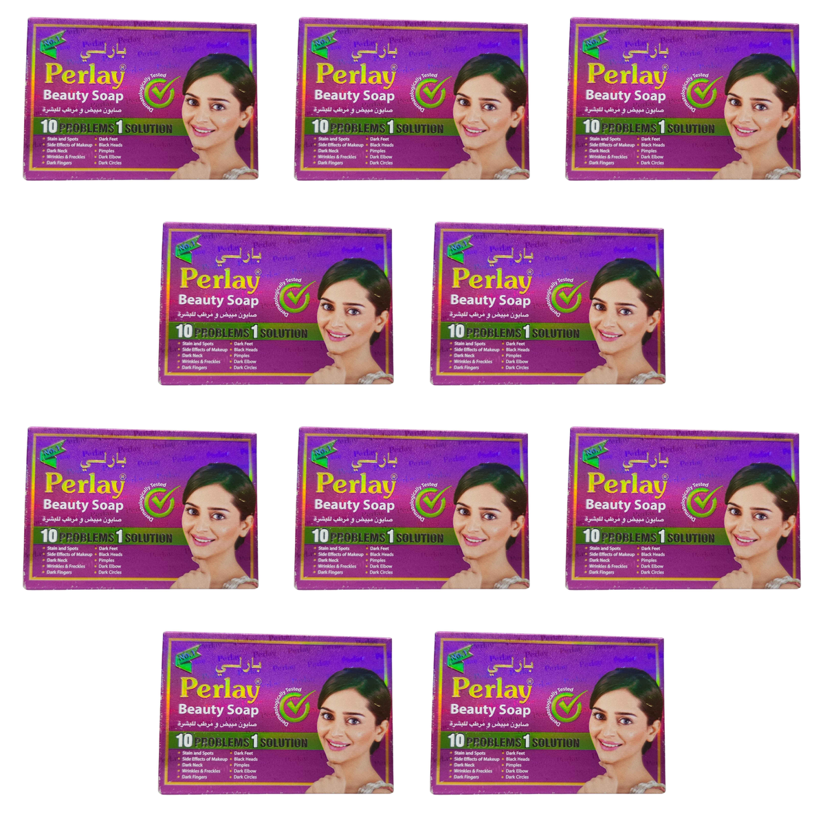 Perlay Beauty Soap, pack of 10 bars