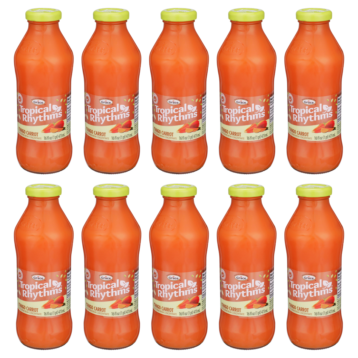 Tropical Rhythms Mango Carrot pack of 10 bottles