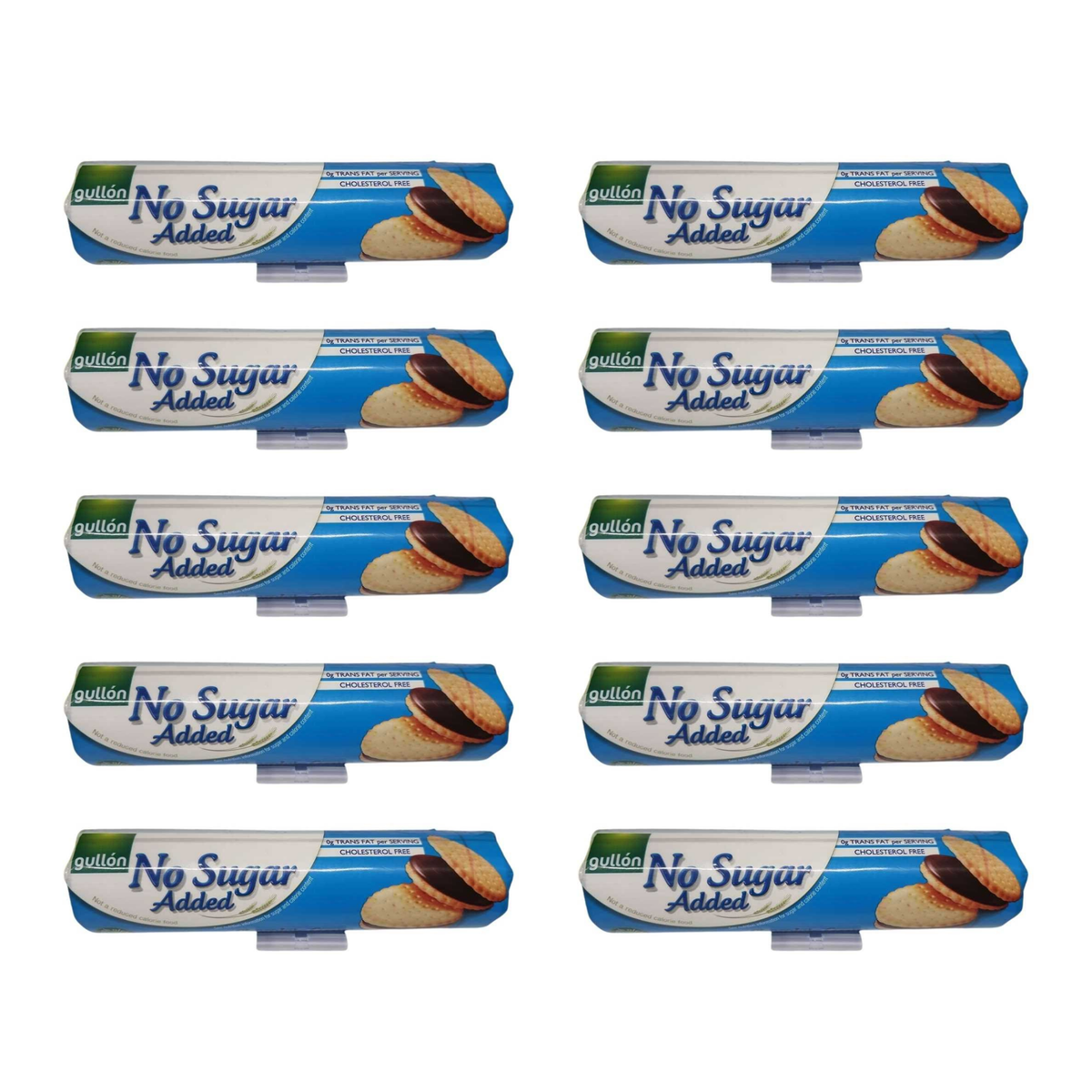 Gullon no added sugar chocolate sandwich biscuits pack of 10 rolls