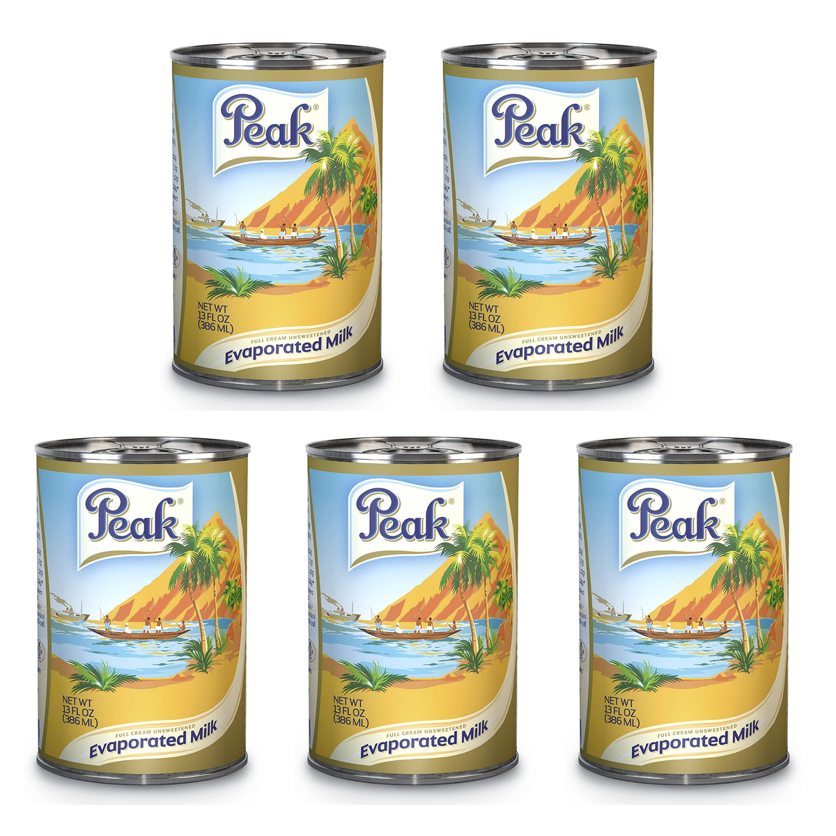 Peak Evaporated Milk 13 oz pack of 5 packs