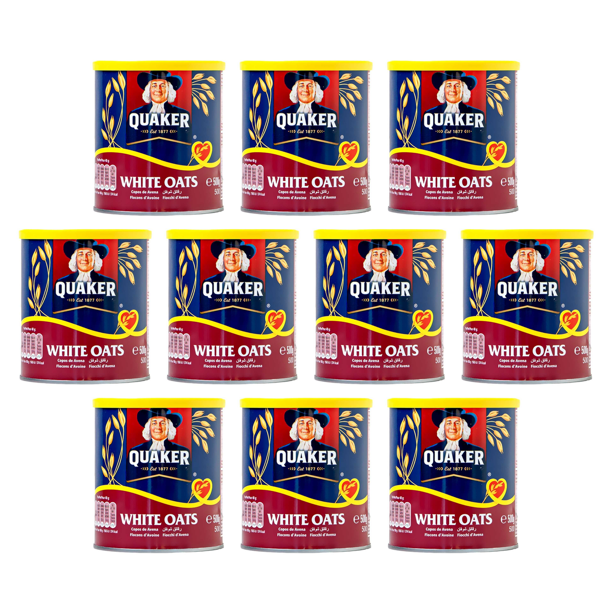 Quaker Oats 500g pack of 10 cans