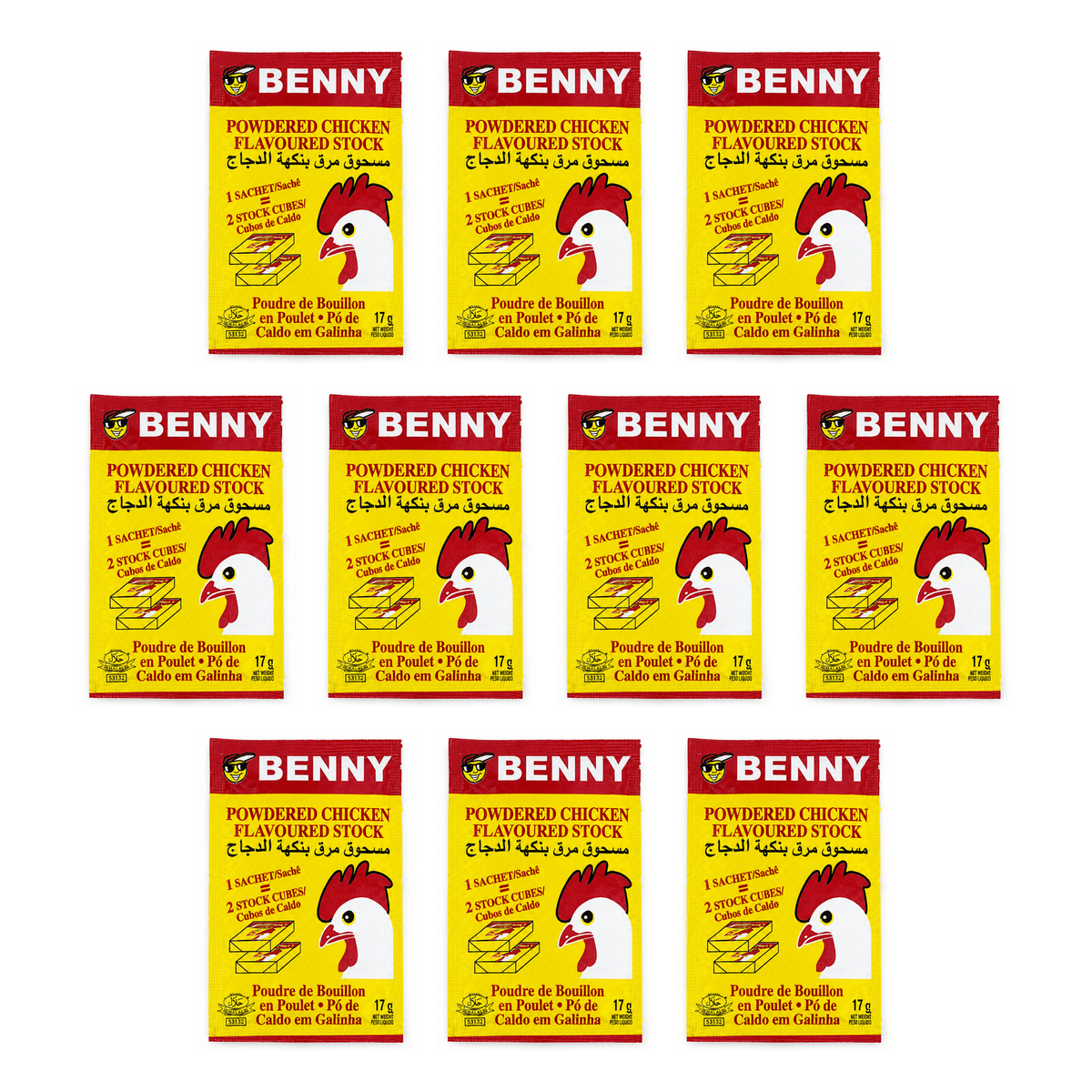 Benny Chicken Stock 17g pack of 10 sachets