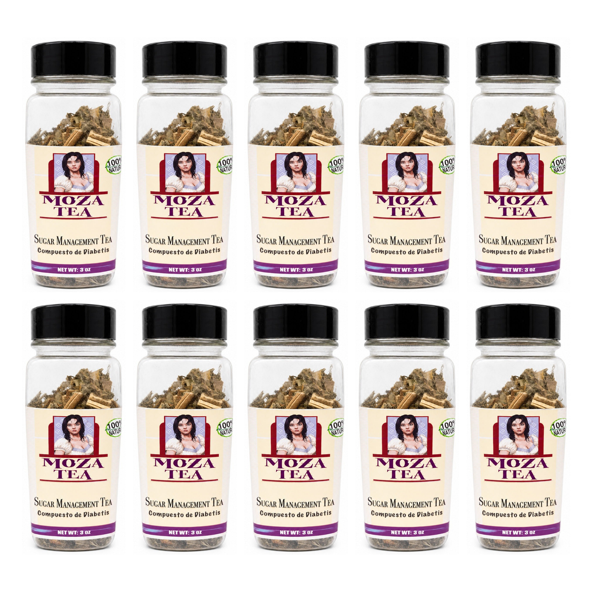Moza Herbal Tea pack of 10 jars
