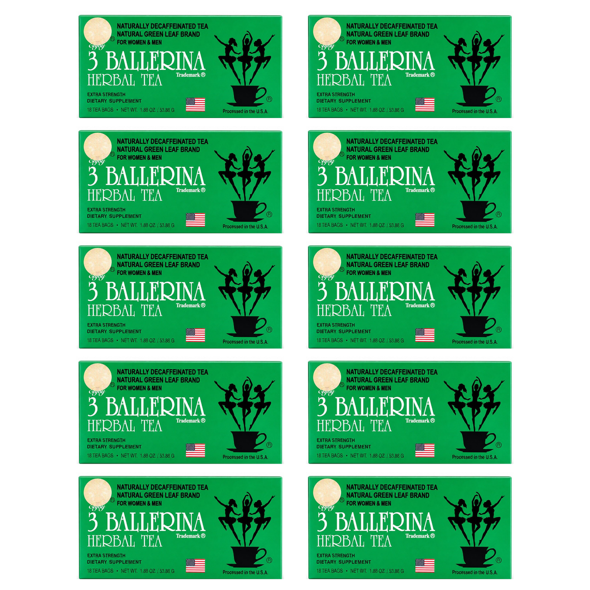 3 Ballerina Tea 18 Bags pack of 10 boxes