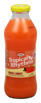Grace Tropical Rhythms Guava Carrot juice drink 16 oz bottle