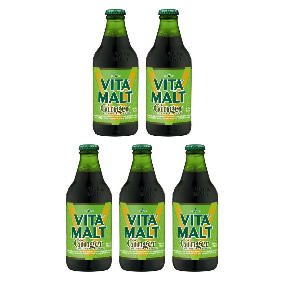 Vitamalt Ginger pack of 5 bottles