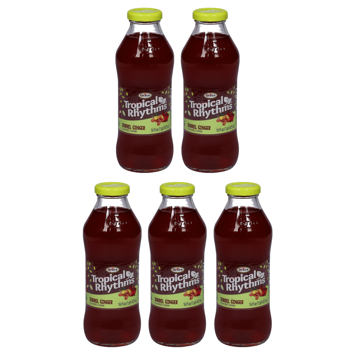 Tropical Rhythms Sorrel Ginger pack of 5 bottles