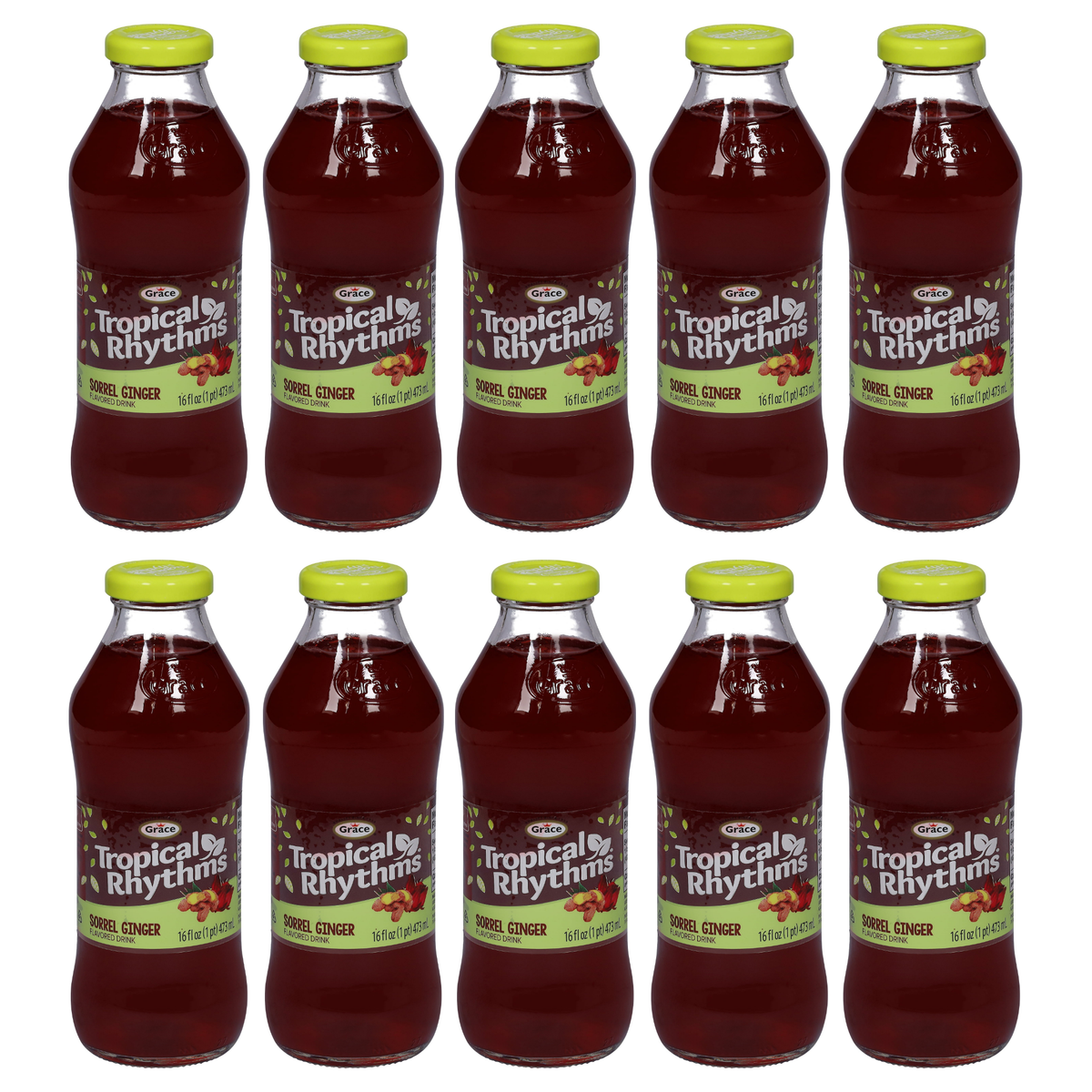 Tropical Rhythms Sorrel Ginger pack of 10 bottles