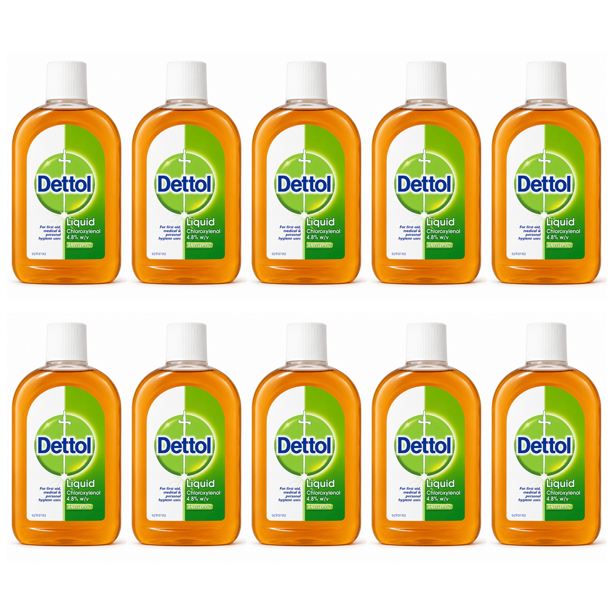 Dettol Antiseptic Liquid 500ml pack of 10 bottles