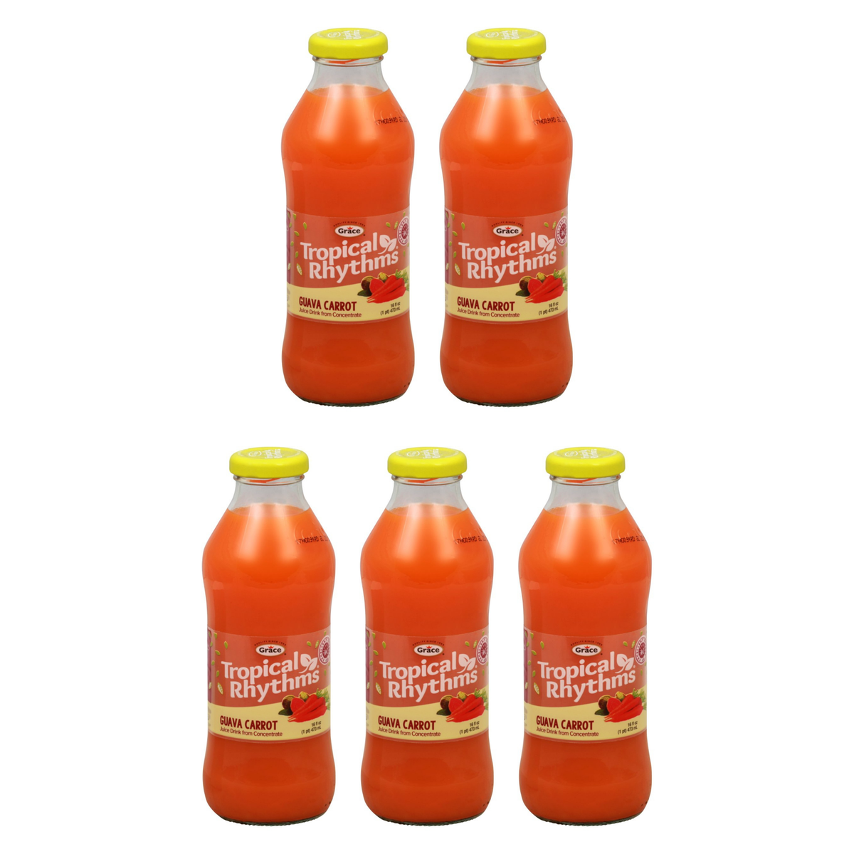 Tropical Rhythms Guava Carrot pack of 5 bottles