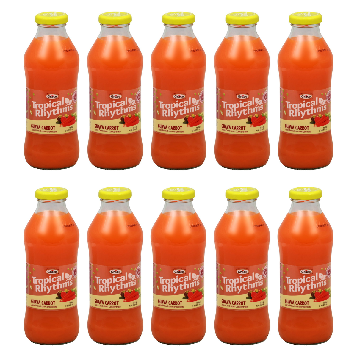 Tropical Rhythms Guava Carrot pack of 10 bottles