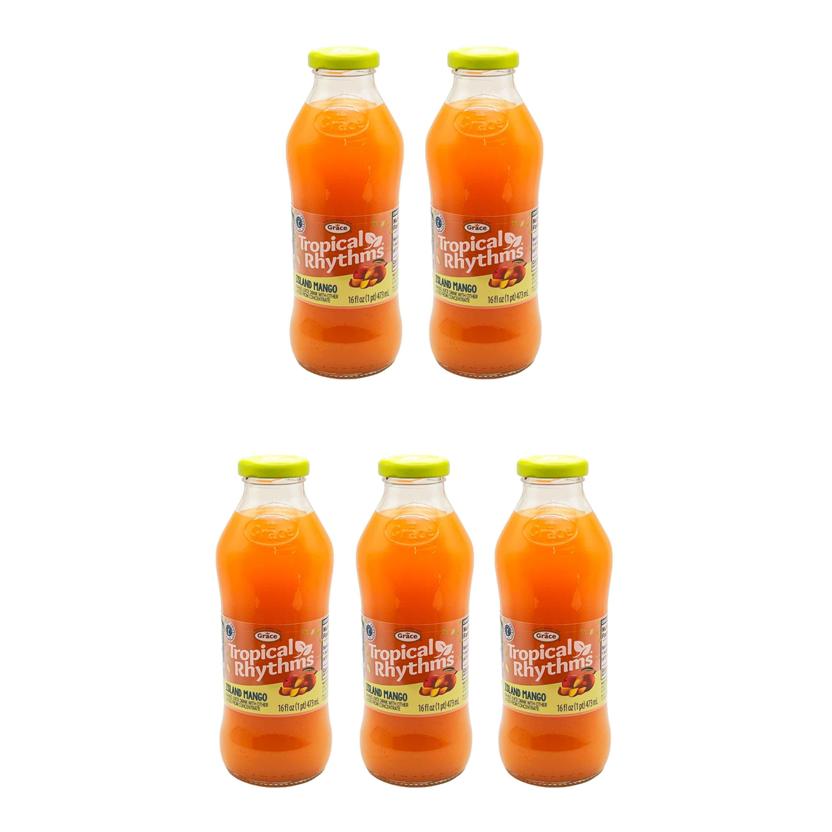 Tropical Rhythms Island Mango pack of 5 bottles