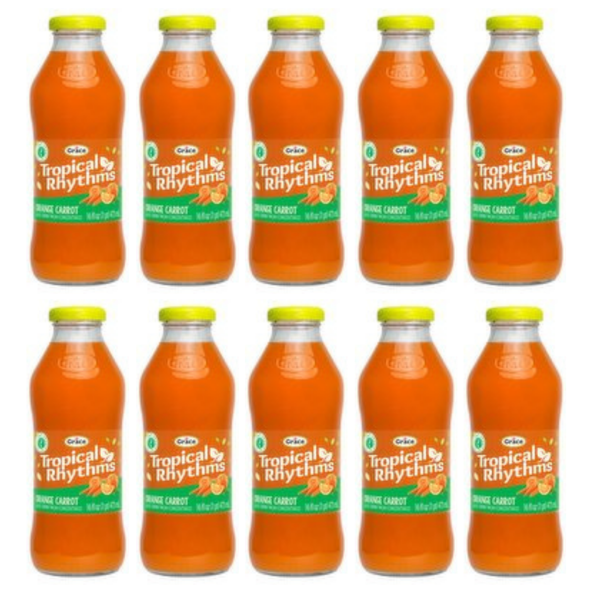 Tropical Rhythms Orange Carrot pack of 10 bottles
