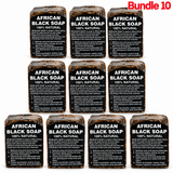 100 African Black Soap 100% Natural Cleanser, a traditional African soap made for gentle daily cleansing, removing impurities, and leaving skin feeling fresh, clean, and smooth, pack of 10