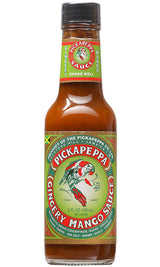 Pickapeppa Gingery Mango Sauce 5 oz (148 ml) bottle, green label