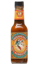 Pickapeppa Hot Mango Sauce 5 oz (148 ml) bottle, orange label