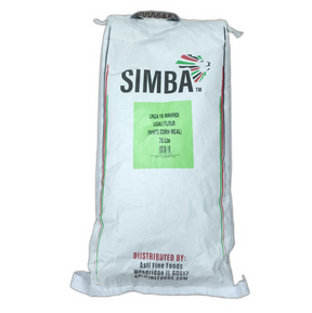 Simba White Corn Meal 25 lb bag, ugali flour