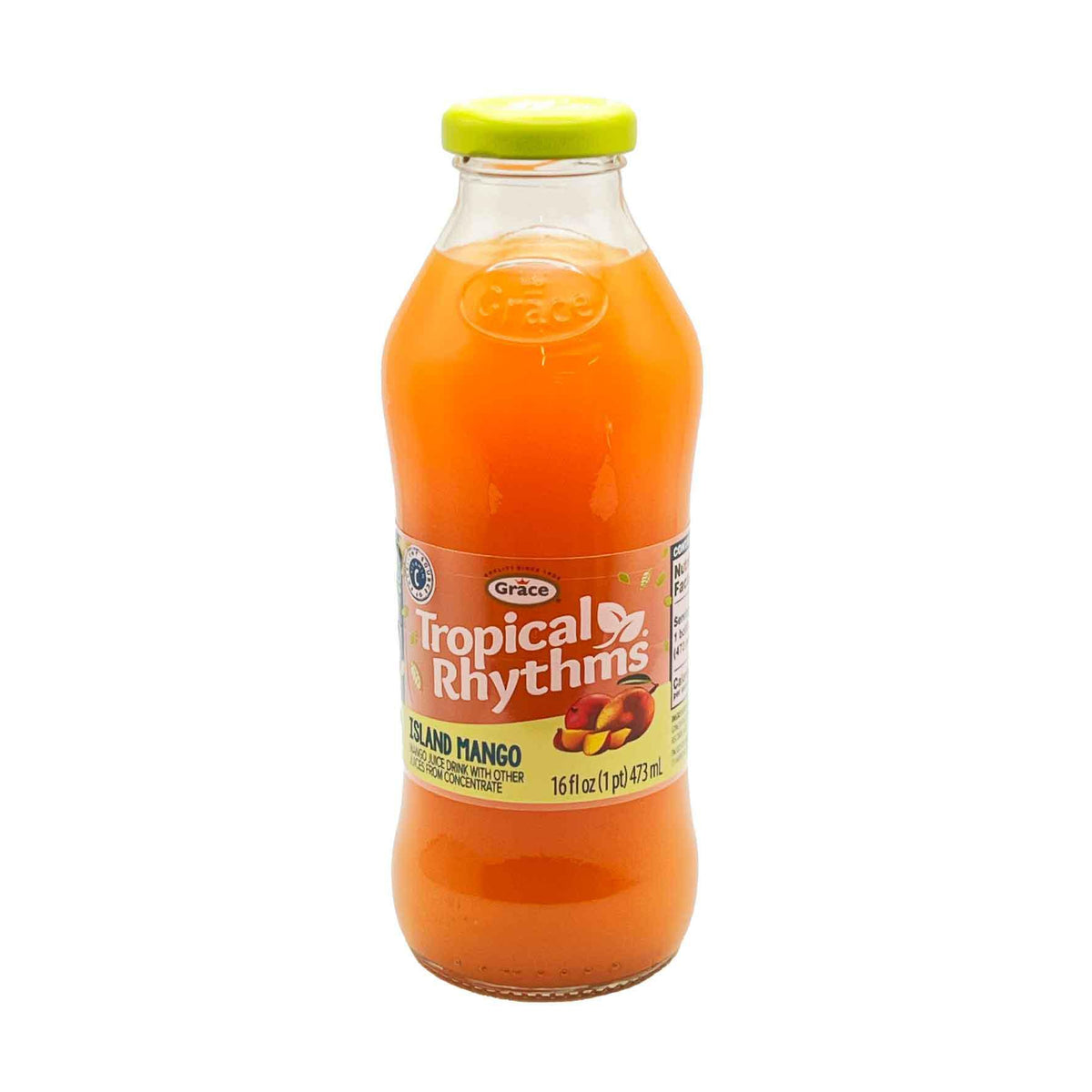 Grace Tropical Rhythms Island Mango juice drink 16 oz bottle