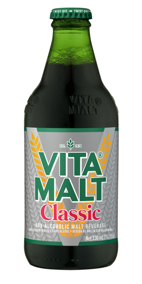 Vitamalt Classic non-alcoholic malt drink 330 ml glass bottle