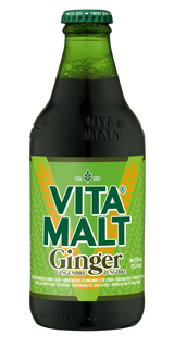 Vitamalt Ginger non-alcoholic malt drink 330 ml glass bottle