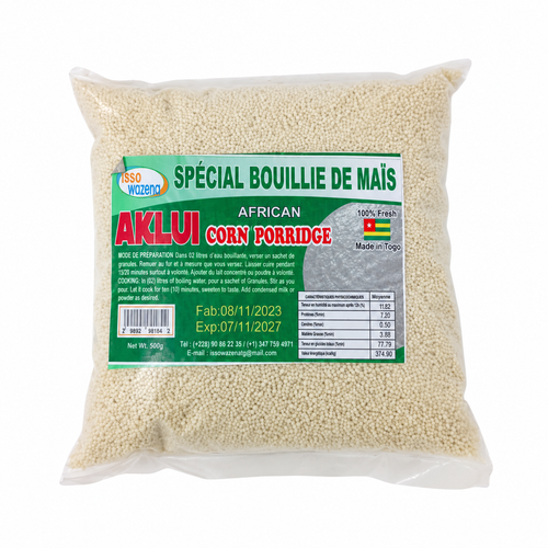 Aklui Corn Porridge, Small Grain 500g | Isso Wazena, Togo