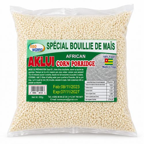 Aklui Zogbon Corn Porridge, Big Grain 350g | Isso Wazena, Togo