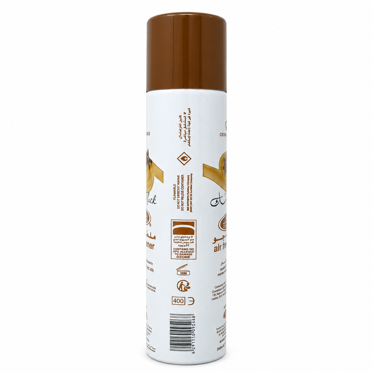 Al-Rehab Choco Musk Air Freshener Misting Spray, aromatic home fragrance with warm chocolate and musk-inspired notes, designed to refresh rooms and create a sweet, inviting atmosphere.