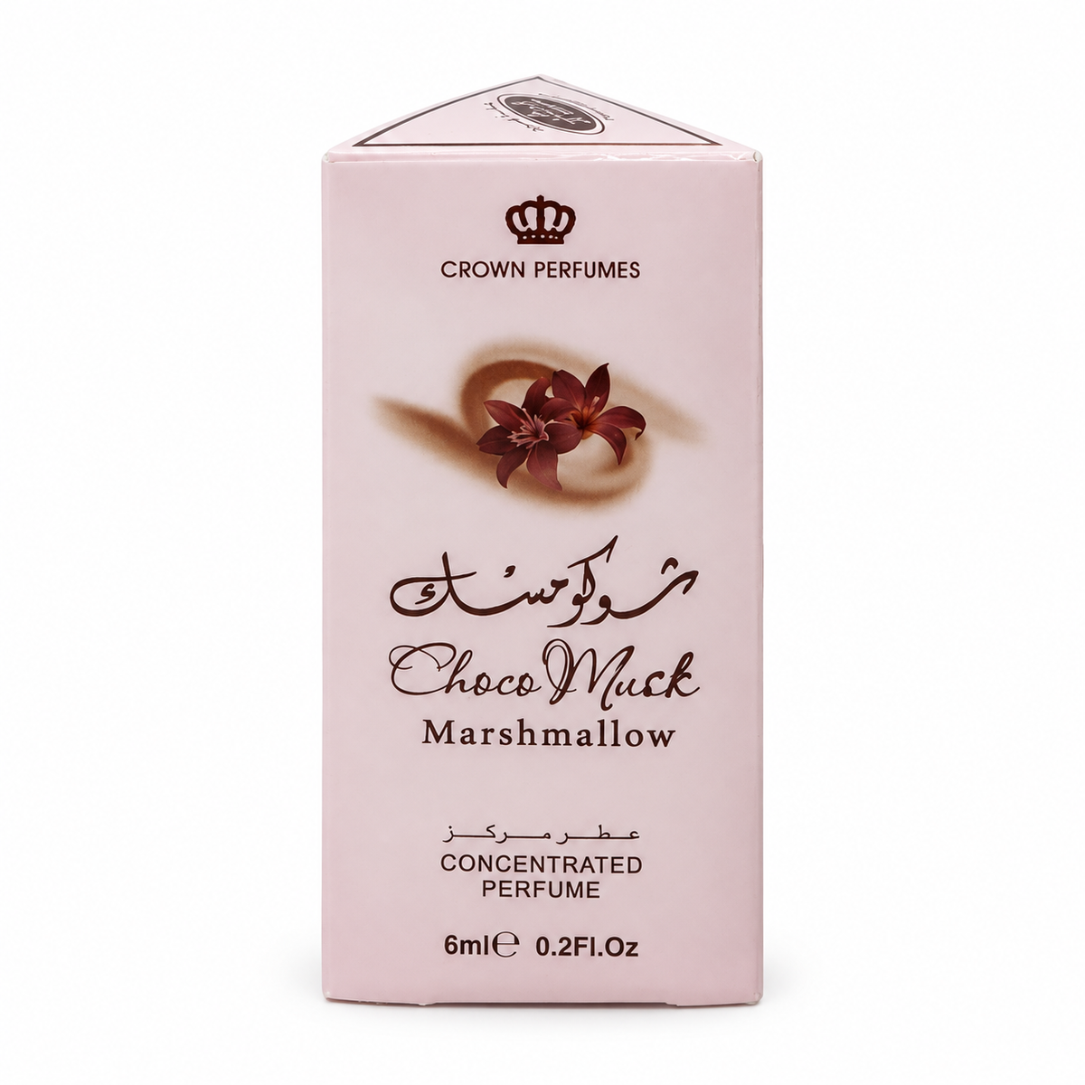 Al-Rehab Choco Musk Marshmallow Perfume Oil 6ml, concentrated fragrance oil with sweet chocolate, marshmallow, and musk-inspired notes for a warm, long-lasting personal scent.