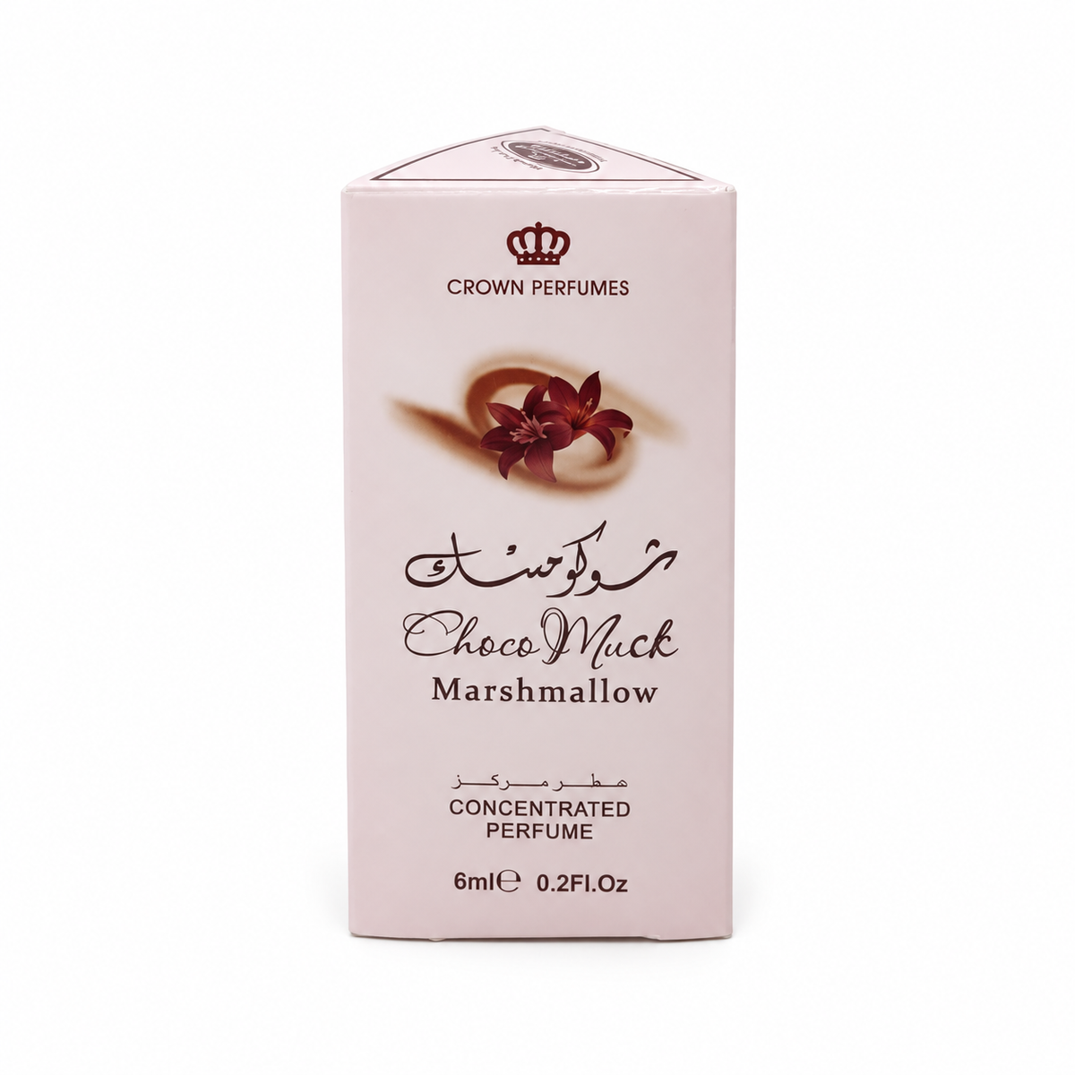 Al-Rehab Choco Musk Marshmallow Perfume Oil 6ml, concentrated fragrance oil with sweet chocolate, marshmallow, and musk-inspired notes for a warm, long-lasting personal scent.