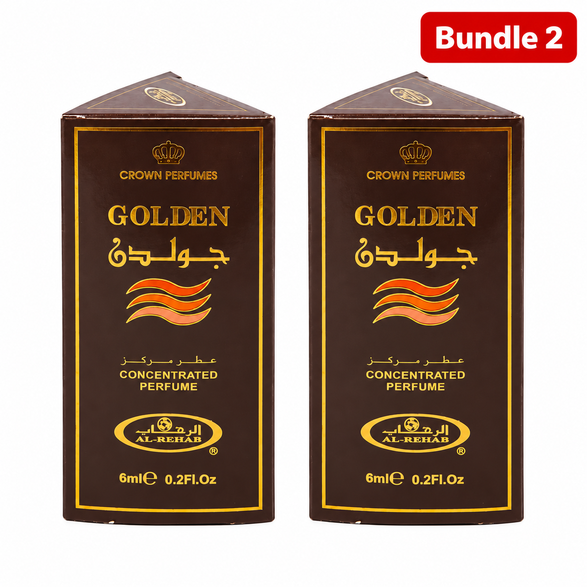 Al Rehab Golden 6ml Roll-On Perfume Oil pack of 2 bottles