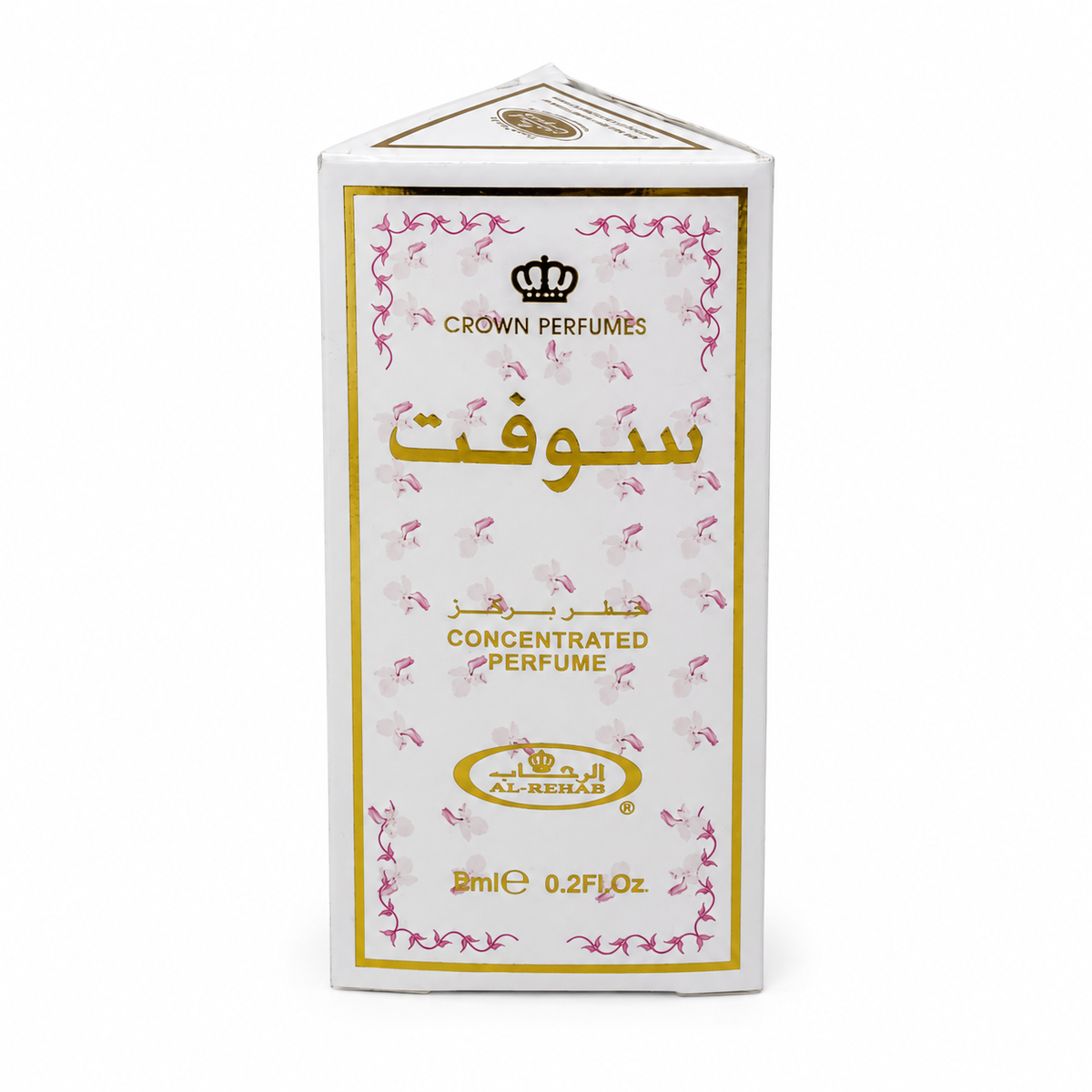 Al-Rehab Soft Concentrated Perfume Oil 6ml Roll-On, compact personal fragrance with a sweet, warm aroma, designed for easy application and a pleasant, long-lasting scent.
