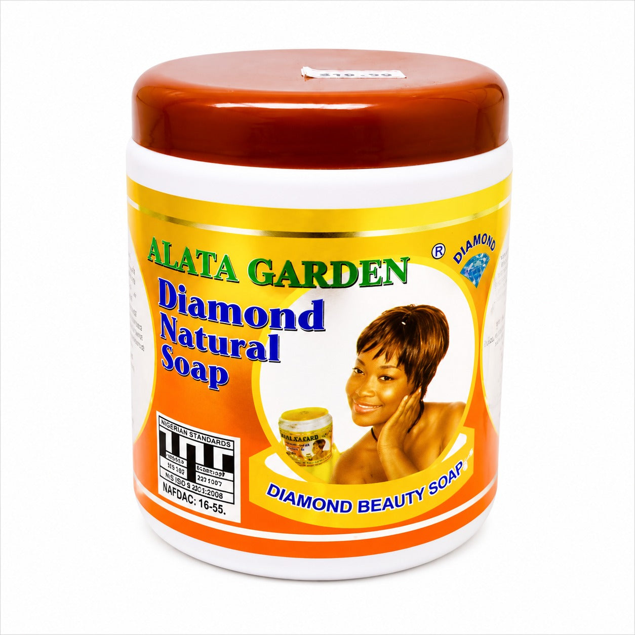 Alata Garden Diamond Natural Soap, gentle cleansing bar made with traditional African black soap ingredients to cleanse skin, remove impurities, and leave it feeling soft, smooth, and refreshed.