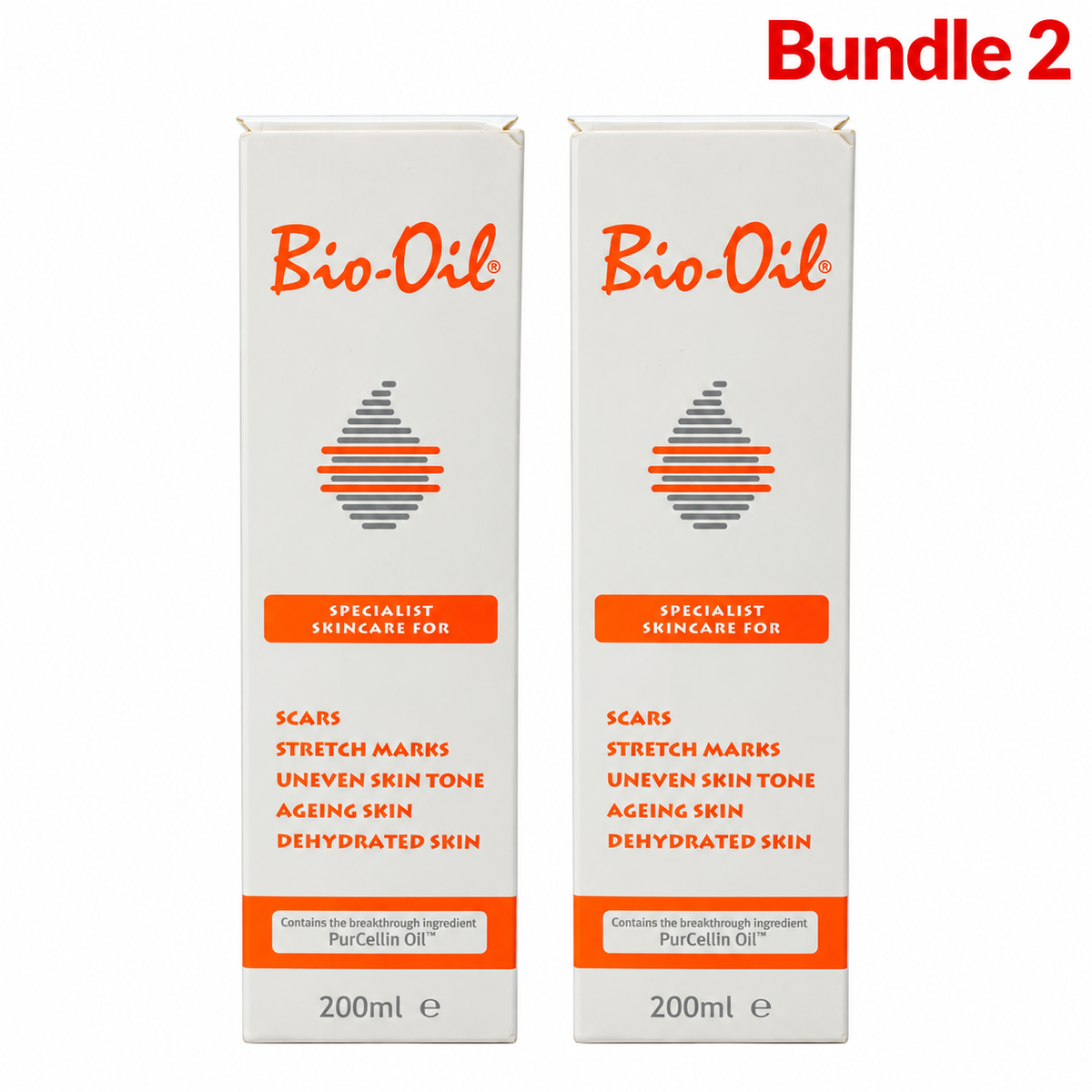 Bio-Oil Skincare Oil 200ml in a branded bottle, moisturizing body oil formulated to help improve the appearance of scars, stretch marks, and uneven skin tone while leaving skin soft and smooth.