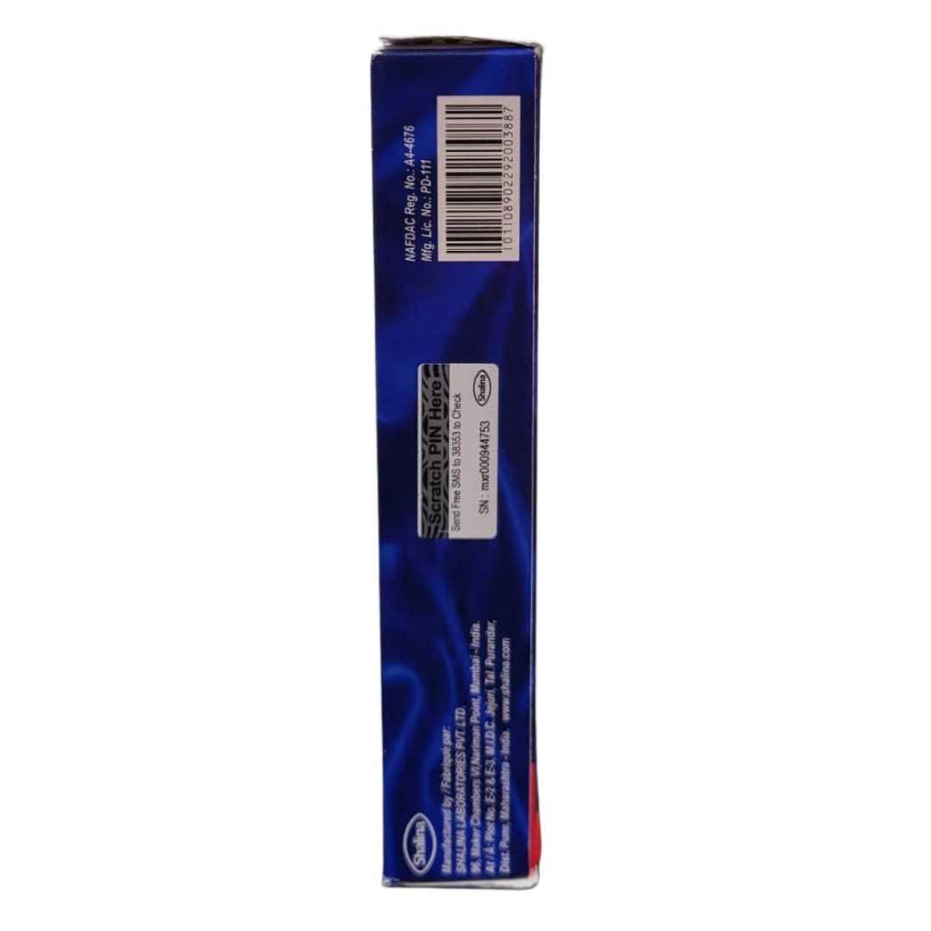 Box of Epiderm Cream by Shalina, 30g, featuring blue packaging labeled “Triple Action Skin Cream.”